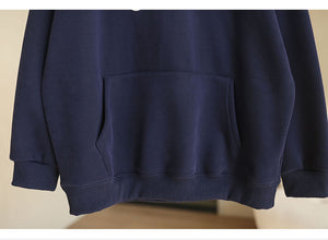 Áo hoodies dài tay lót lông in chữ - NU8135