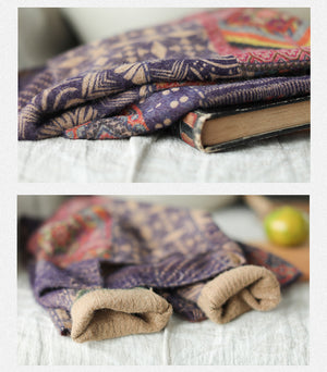 Áo len cashmere dài tay cổ tròn hoa văn thổ cẩm - NU8132