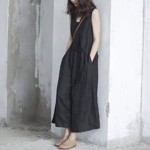Quần BAGGY yếm một màu eo thắt dây - NU3204 - kamaka.vn - thời trang nhật