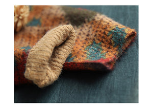 Áo len đan dài tay cổ tròn họa tiết ziczac tam giác - NU5028